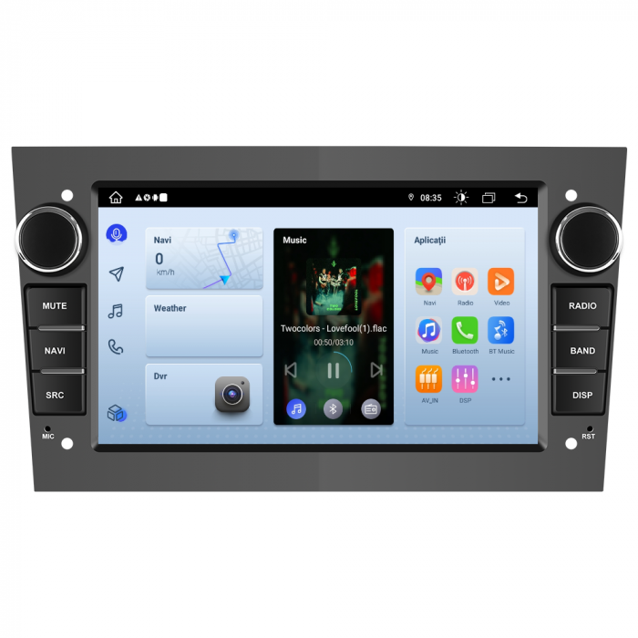 Navigație Opel Astra, Vectra, Antara, Corsa, Zafira (2005-2011), Android 12, 4GB RAM, 64GB ROM, Slot SIM 4G, CarPlay, Android Auto, DSP, ecran 7 inch, conectivitate, integrare smartphone, calitate audio superioară. [3]