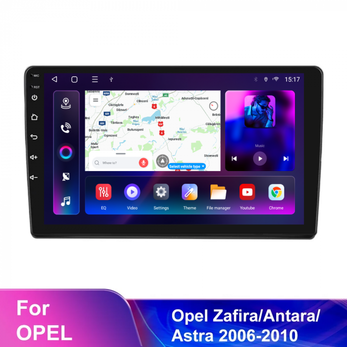 Navigatie Opel Astra,Vectra,Corsa,Zafira (2004-2014) cu Android 12, 4GB RAM 64GB ROM,SIM 4G, DSP, ecran 9 Inch,Carplay si Android Auto [2]