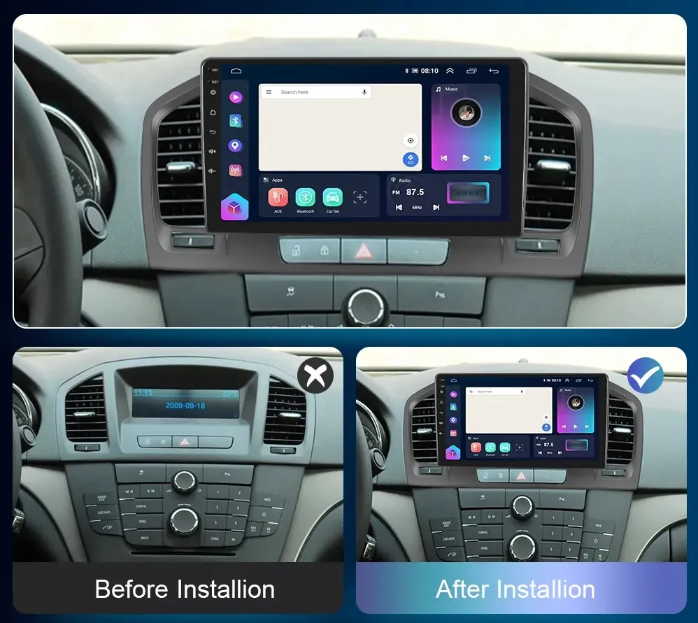 Navigatie Opel Insignia (2008-2017) cu Android 12, DSP 4GB RAM 64GB ROM, SLOT SIM 4G, CarPlay si Android Auto Wi-fi, Youtube, Waze, ecran HD 9 Inch [4]
