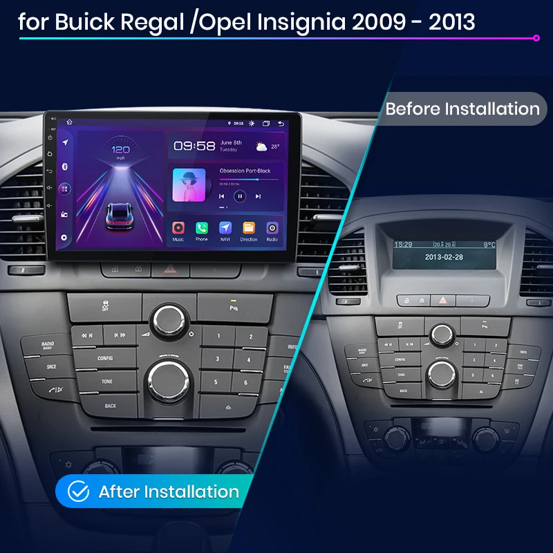 Navigatie Opel Insignia (2008-2017) cu Android 12, DSP 4GB RAM 64GB ROM, SLOT SIM 4G, CarPlay si Android Auto Wi-fi, Youtube, Waze, ecran HD 9 Inch [3]