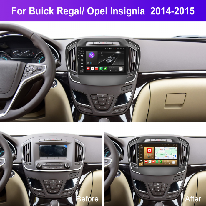 Navigatie Opel Insignia A (2013-2017), Android 12, 8GB RAM 128GB, SLOT SIM 4G, Procesor 1.6 MHz 8 CORE, DSP, Carplay si Android auto, ecran 9 inch [2]