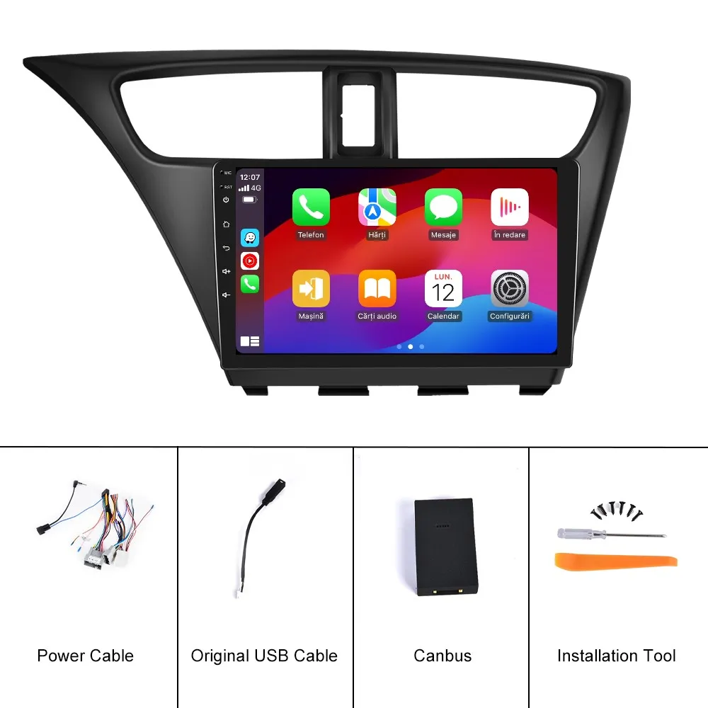 Navigatie Honda Civic (2012-2017), Android 12, 2GB RAM 32GB, DSP, Carplay si Android auto, ecran 9 inch [7]