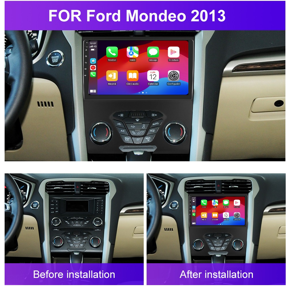 Navigatie Ford Mondeo 2013 cu Android, 4GB RAM 64GB ROM, DSP, ecran 9 Inch, Carplay si Android Auto [4]