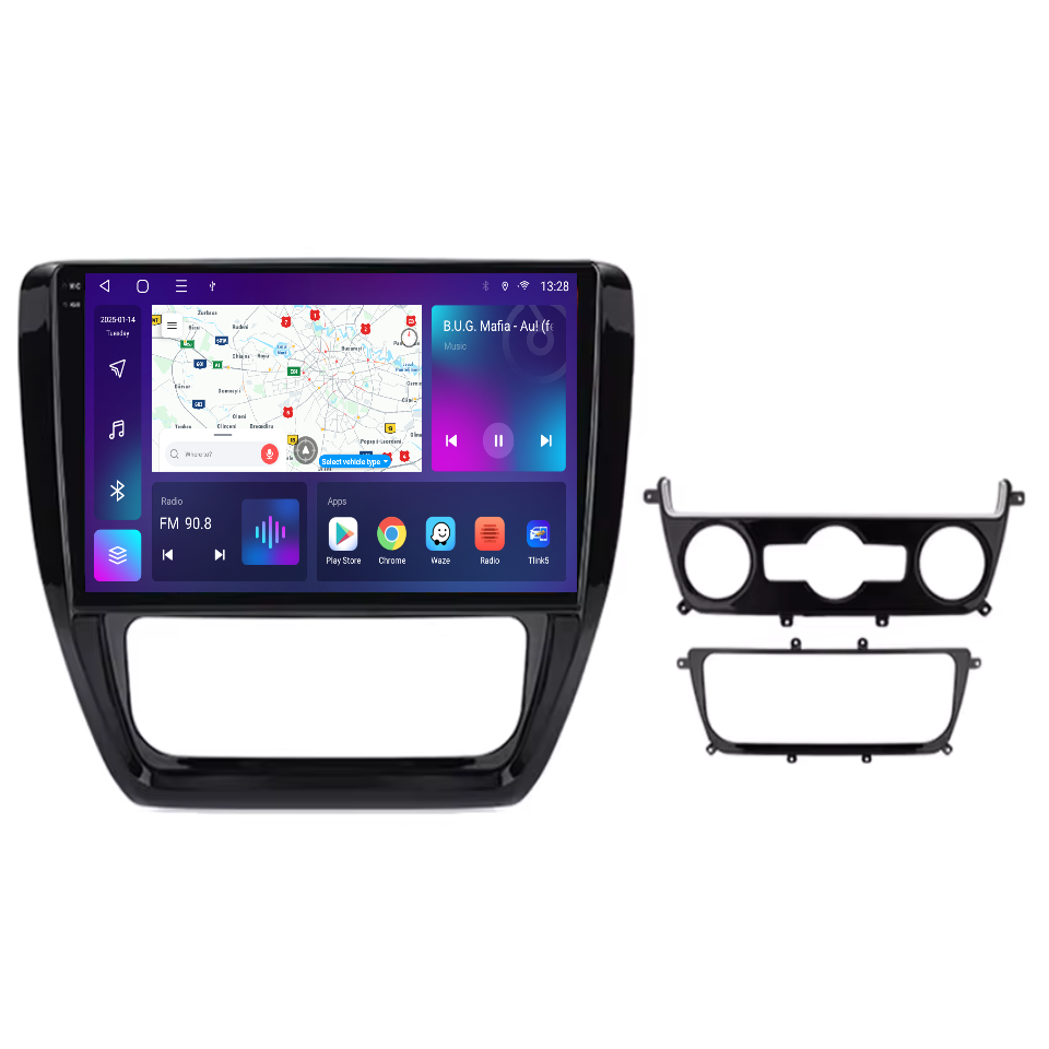 Navigatie Volkswagen Sagitar 2012, Jetta 2011-2018 cu Android, 4GB RAM 64GB ROM, cu SLOT SIM 4G, DSP, ecran 10,1 Inch, Carplay si Android Auto [1]