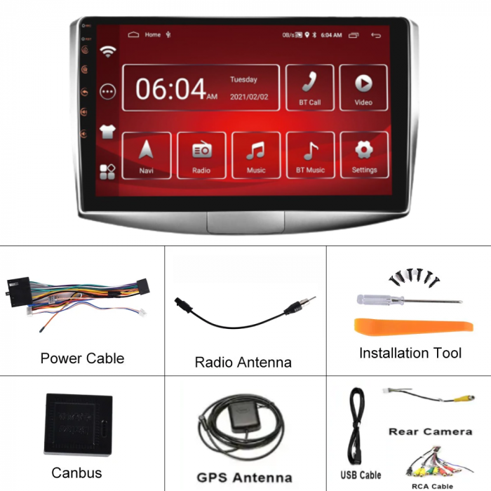 Navigatie Passat B6|B7|CC cu Android 11, Mirror Link, Wi-fi, Youtube, Waze, ecran HD 10.1 Inch [9]