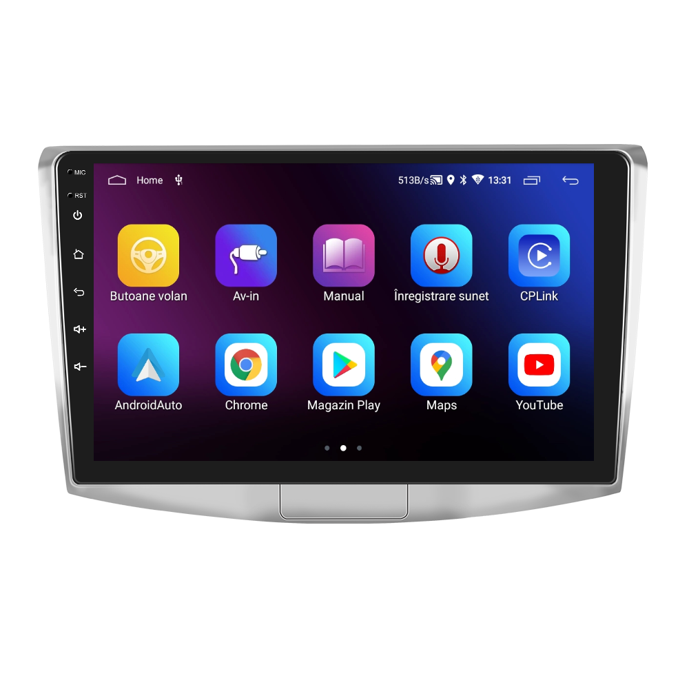 Navigatie Passat B6|B7|CC cu Android 2GB RAM 64GB ROM, Android 13,PREMIUM 2023, cu CarPlay si Android Auto Wi-fi, Youtube, Waze, ecran HD 10.1 Inch [2]
