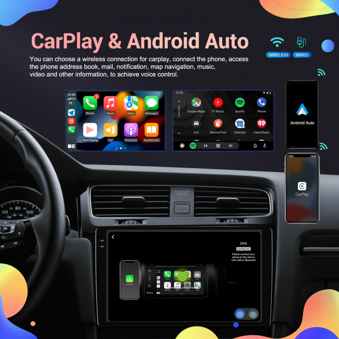Navigatie Passat B6|B7|CC 2K QLED, 10.36 INCH, cu Android, 4GB RAM, DSP, SIM 4G,2.0 OCTA CORE, CarPlay si Android auto, Slot SIM 4G, MODEL PREMIUM [6]