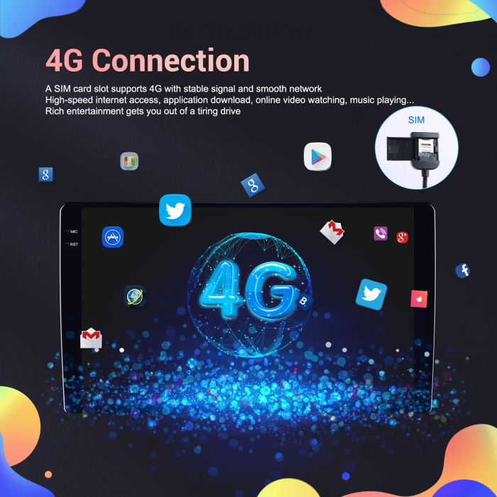 Navigatie Passat B6|B7|CC 2K QLED, 10.36 INCH, cu Android, 4GB RAM, DSP, SIM 4G,2.0 OCTA CORE, CarPlay si Android auto, Slot SIM 4G, MODEL PREMIUM [7]