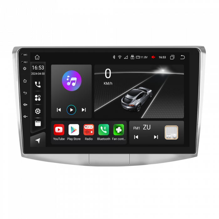 Navigatie Passat B6|B7|CC cu Android 12, 8GB RAM 128GB ROM, DSP, SIM 4G, cu CarPlay si Android Auto Wi-fi, Youtube, Waze, ecran FHD 10.1 Inch [2]
