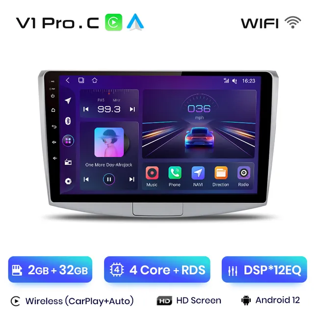 *PROMO* Navigatie Passat B6|B7|CC cu Android 12,DSP 2GB RAM 32GB ROM, Android 12, CarPlay si Android Auto Wi-fi, Youtube, Waze, ecran HD 10.1 Inch [2]