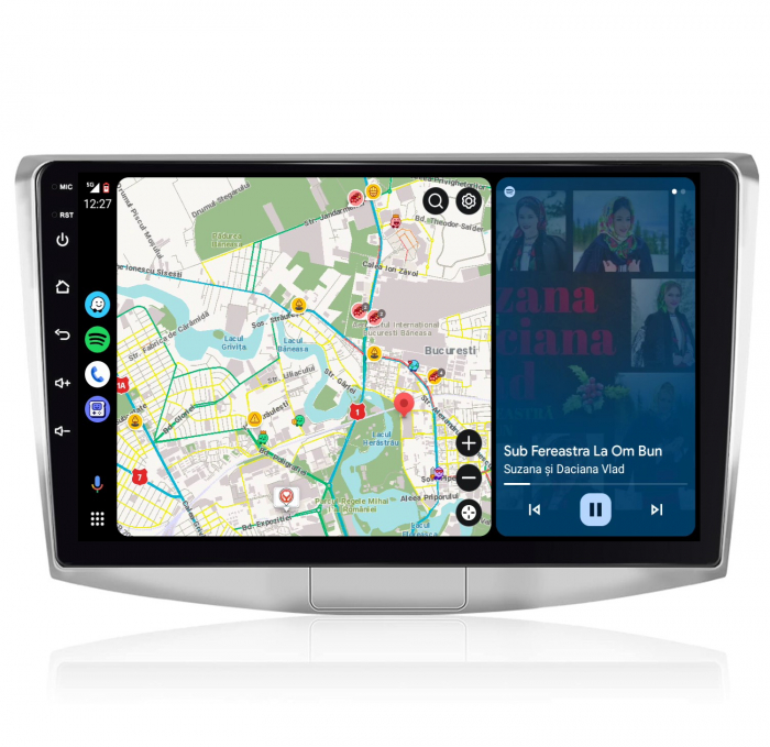 Navigatie Passat B6|B7|CC cu Android 12, 8GB RAM 128GB ROM, DSP, SIM 4G, cu CarPlay si Android Auto Wi-fi, Youtube, Waze, ecran FHD 10.1 Inch [5]