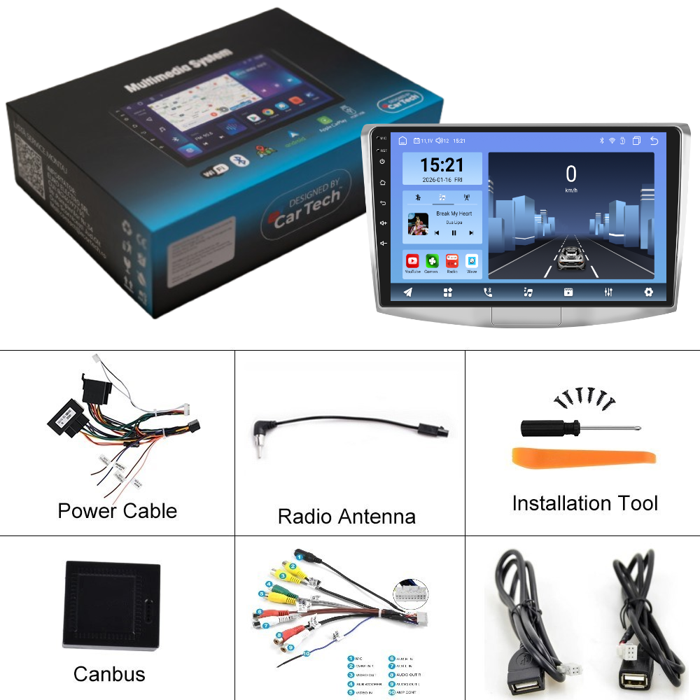 Navigatie Passat B6|B7|CC cu Android 12, 8GB RAM 128GB ROM, DSP, SIM 4G, cu CarPlay si Android Auto Wi-fi, Youtube, Waze, ecran FHD 10.1 Inch [7]