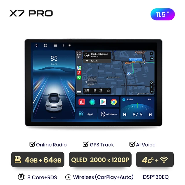 Navigatie Passat B7 (2007-2015) 11.5 inch 2K QLED 2000x1200P cu Android 12, DSP 4GB RAM 64GB ROM, CarPlay si Android Auto si SIM 4G PREMIUM [2]