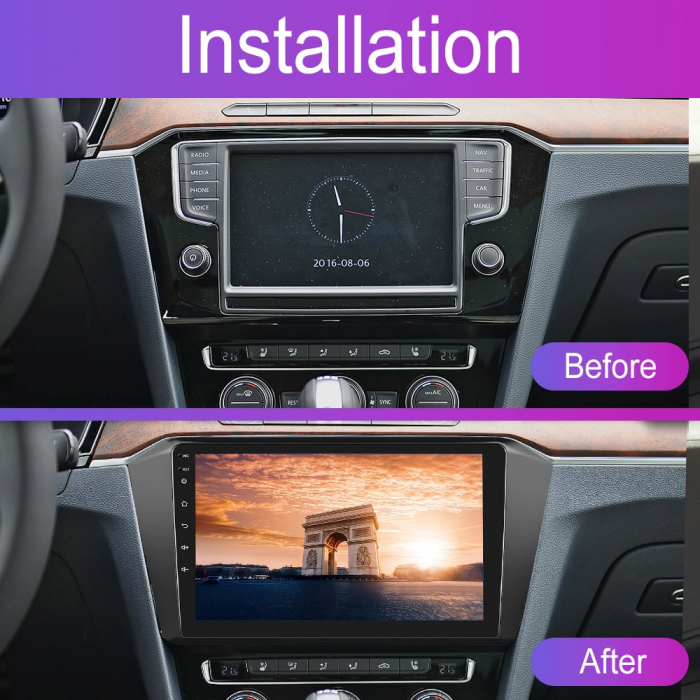 Navigatie Passat B8 (2015-2019) cu Android 12, 4GB RAM 64 GB ROM, SIM 4G, ecran 10.1 Inch,Carplay si Android Auto [5]