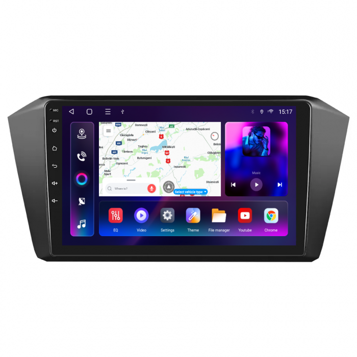 Navigatie Passat B8 (2015-2019) cu Android 12, 4GB RAM 64 GB ROM, SIM 4G, ecran 10.1 Inch,Carplay si Android Auto [2]