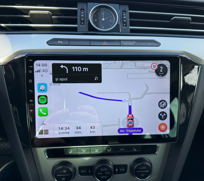 Navigatie Passat B8 (2016-2017) cu Android 12, 2GB RAM 32 GB ROM DSP, CarPlay si Android Auto, ecran 10 INCH [9]