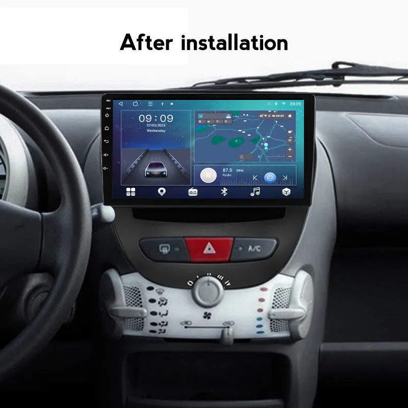 Navigatie Peugeot 107 (2005-2014), cu Android 4GB RAM 64 GB ROM, DSP, SIM 4G, Carplay si Android Auto 10.1 inch [2]