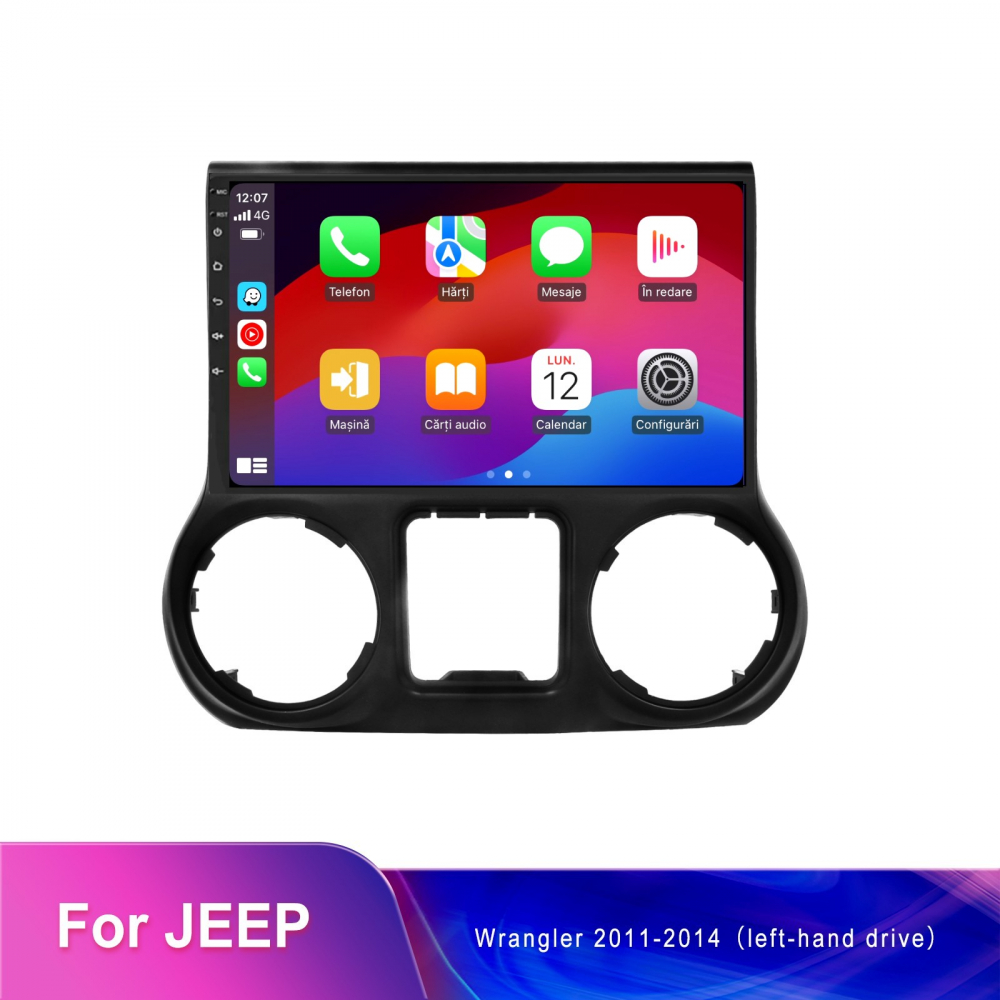 Navigatie Jeep Wrangler (2011-2014) cu Android, 2GB RAM 32GB ROM, DSP, ecran 10,1 Inch, Carplay si Android Auto [9]