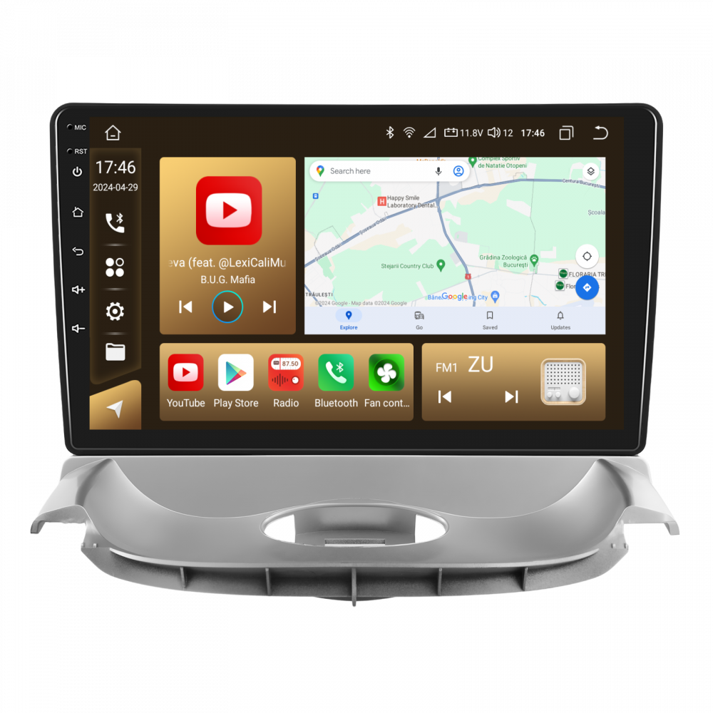 Navigatie Peugeot 206 (2004-2008) Citroen C2 (2006-2013) cu Android, 8GB RAM 128GB ROM, cu SLOT SIM 4G, DSP, ecran 9 Inch, Carplay si Android Auto [1]
