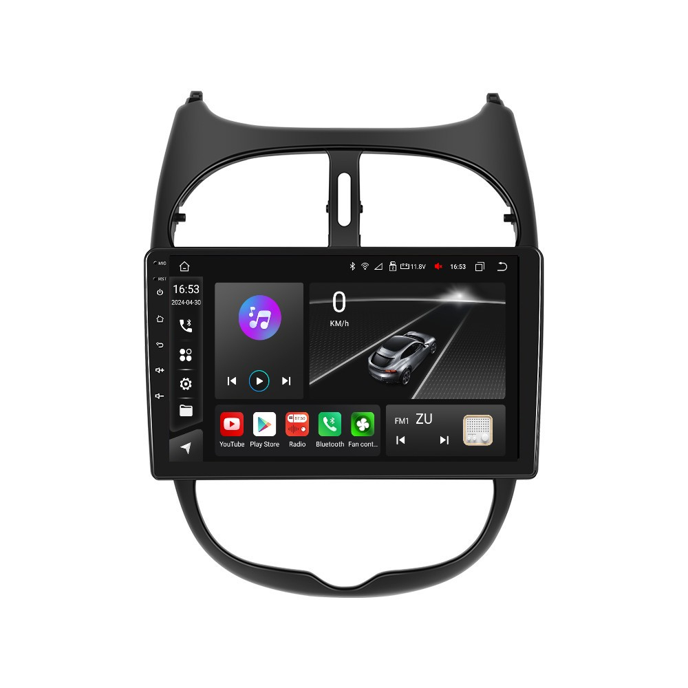 Navigatie Peugeot 206 Citroen C2 (2002-2010) OEM cu Android, 8GB RAM 128GB ROM, cu SOLT SIM 4G, DSP, ecran 9 Inch,Carplay si Android Auto [3]