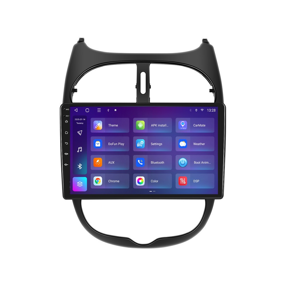 Navigatie Peugeot 206 Citroen C2 (2002-2010) OEM cu Android, 4GB RAM 64GB ROM, cu SOLT SIM 4G, DSP, ecran 9 Inch,Carplay si Android Auto [2]