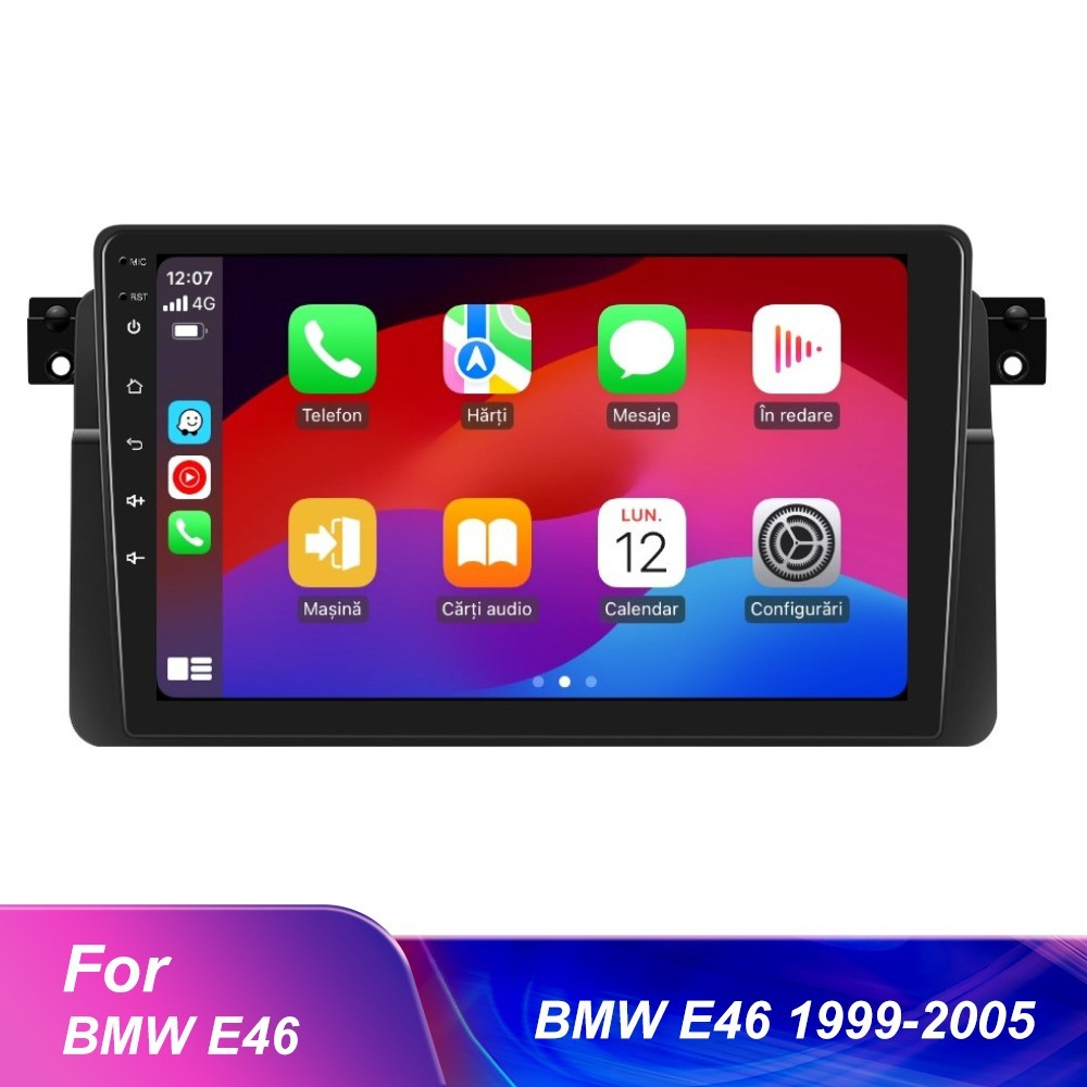 Navigatie BMW E46 (1998-2005) cu Android, 8GB RAM 128GB ROM, cu SLOT SIM 4G, DSP, ecran 9 Inch, Carplay si Android Auto [4]