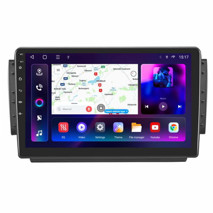 Navigatie Peugeot 208-2008 (2012-2019), Android 12, 8GB RAM 128GB, SLOT SIM 4G, DSP, Carplay si Android auto, ecran 10.1 inch [1]