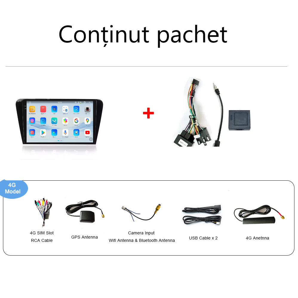 Navigatie Skoda Octavia 3 (2013-2018) Android 14, 12GB RAM, 256GB ROM, Ecran 10.33 inch 2K QLED [5]