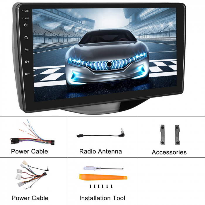 Navigatie Toyota Aygo (2014-2022), Android 12, 8GB RAM 128GB, SLOT SIM 4G, DSP, Carplay si Android auto, ecran 9 inch [11]