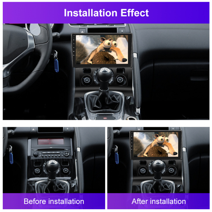 Navigație Peugeot 3008 si 5008 (2009-2017) Android 13, 4GB 64GB, DSP, CarPlay si Android Auto, ecran 9 inch [2]
