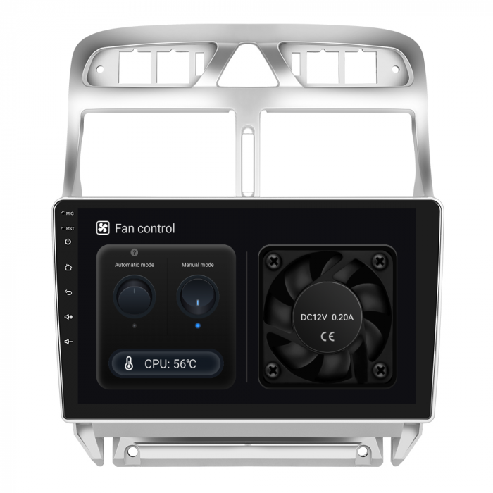 Navigatie Peugeot 307 (2002-2013) Android 12, 8GB RAM 128GB,SLOT SIM 4G, DSP, Carplay si Android Auto ecran 9 inch [6]