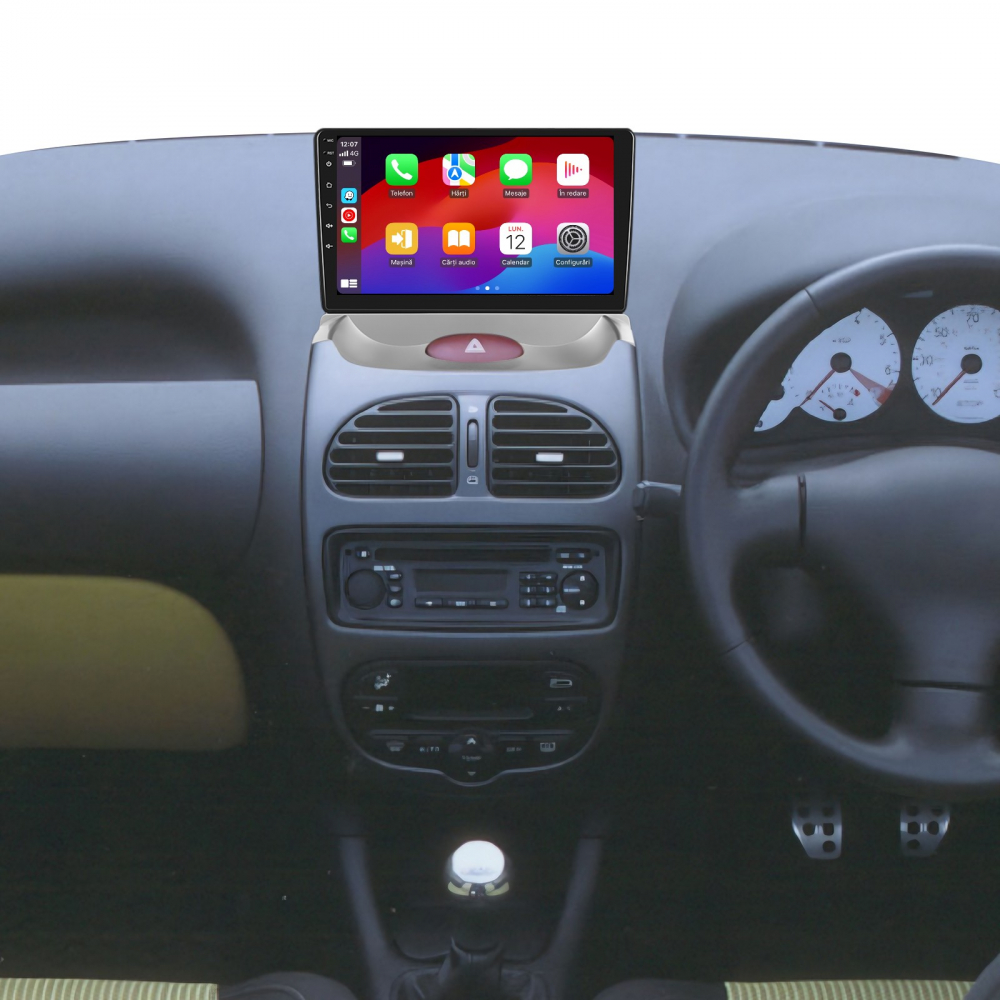 Navigatie Peugeot 206 (2004-2008) Citroen C2 (2006-2013) cu Android, 2GB RAM 32GB ROM, DSP, ecran 9 Inch,Carplay si Android Auto [2]