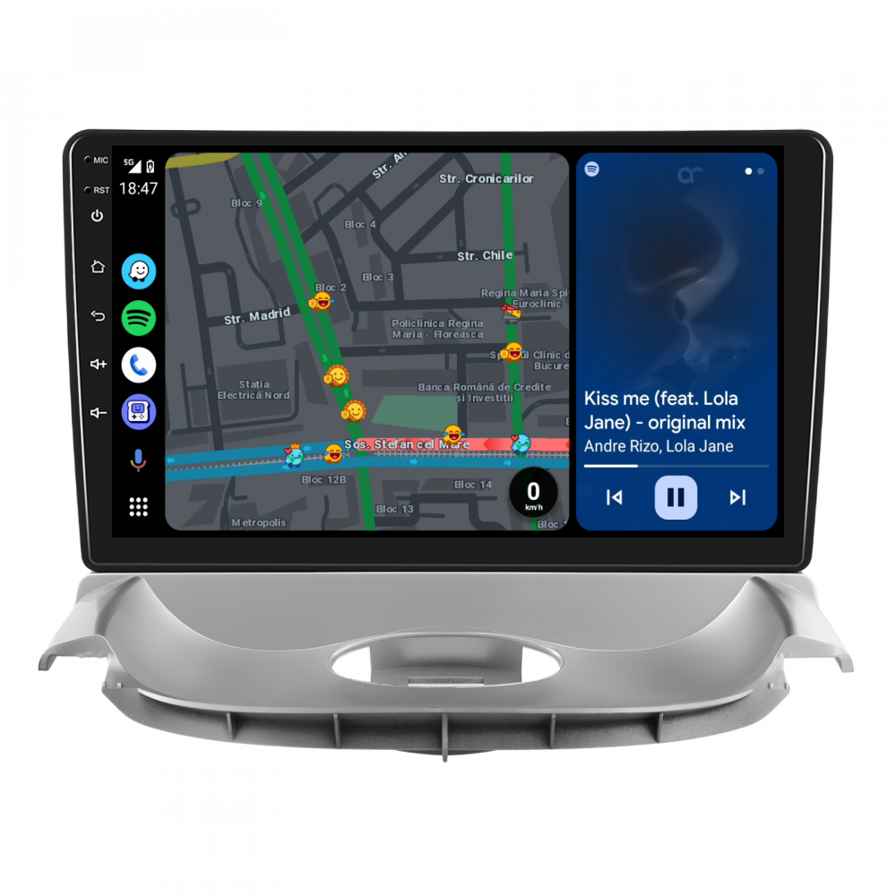 Navigatie Peugeot 206 (2004-2008) Citroen C2 (2006-2013) cu Android, 4GB RAM 64GB ROM, DSP, ecran 9 Inch,Carplay si Android Auto [7]