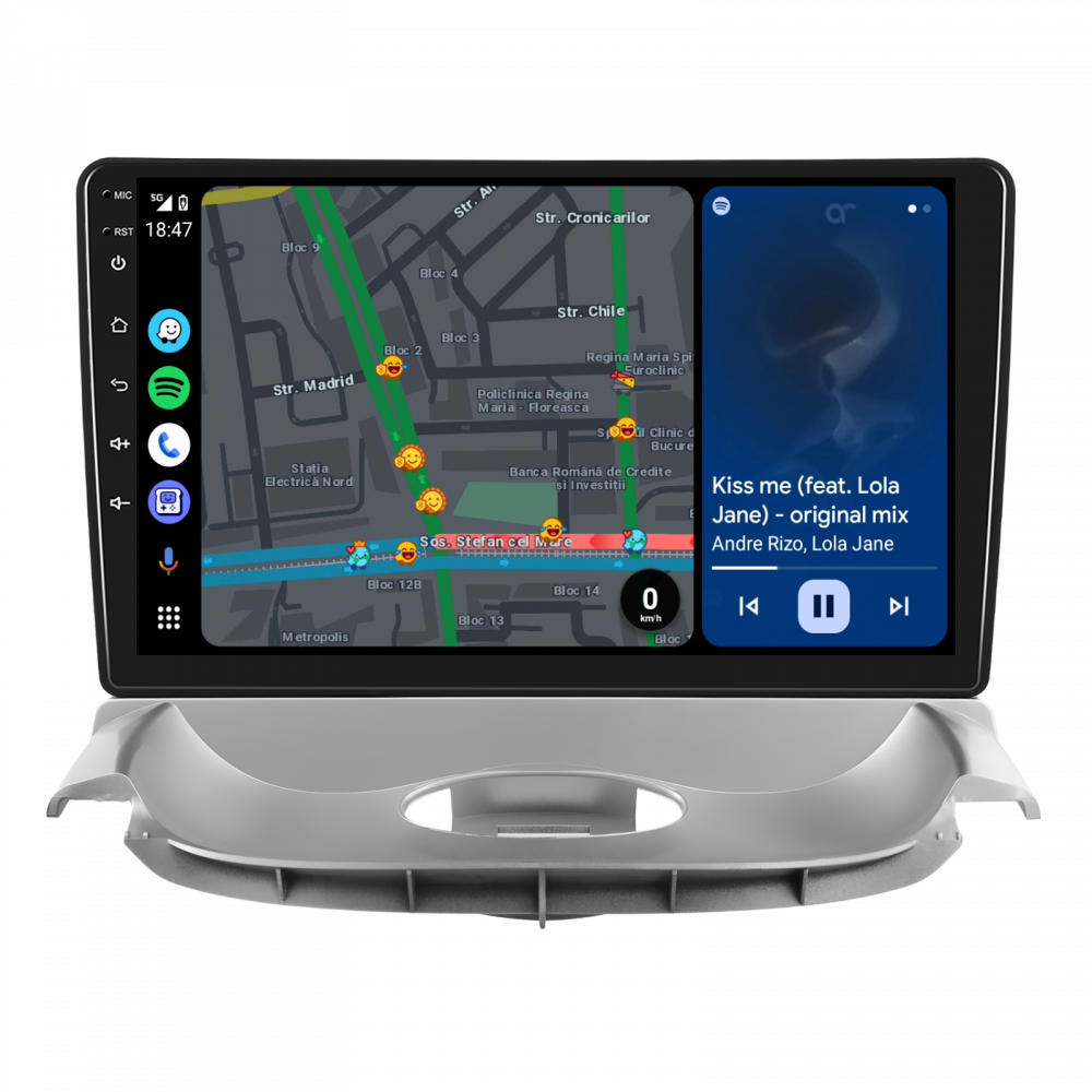 Navigatie Peugeot 206 (2004-2008) Citroen C2 (2006-2013) cu Android, 4GB RAM 64GB ROM, cu SLOT SIM 4G, DSP, ecran 9 Inch, Carplay si Android Auto [7]