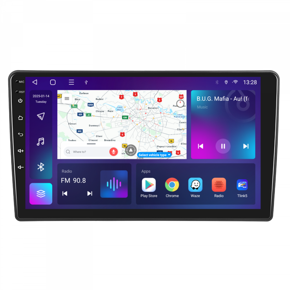 Navigatie Peugeot 308 308S (2015-2018) cu Android, 4GB RAM 64GB ROM, cu SLOT SIM 4G, DSP, ecran 9 Inch,Carplay si Android Auto [1]