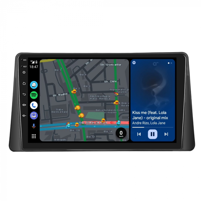 Navigatie Renault Megane 2 (2001-2009), Android 12, 4GB RAM 64GB,SLOT SIM 4G, DSP, Carplay si Android auto, ecran 9 inch [4]