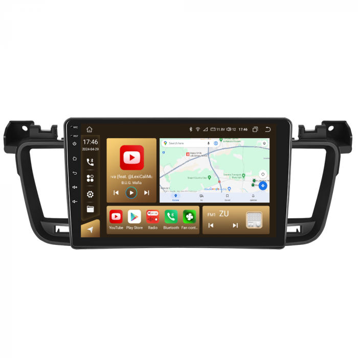 Navigatie Peugeot 508 (2012-2016) cu Android 12, 8GB RAM 128 GB, SLOT SIM 4G, DSP, CarPlay si Android Auto, ecran 9 inch [3]