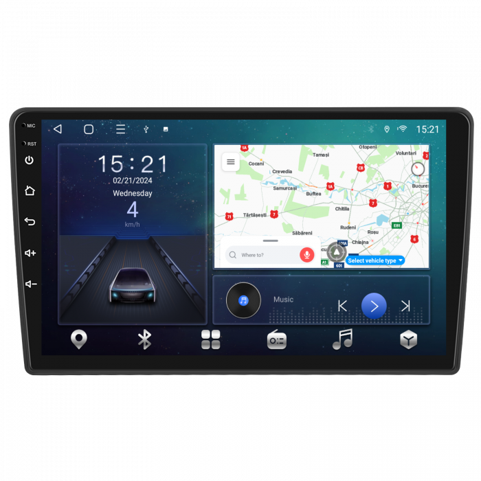 Navigatie Peugeot Partner (2008-2018), Android 12, 4GB RAM 64GB, SLOT SIM 4G, DSP, Carplay si Android auto, ecran 9 inch [4]