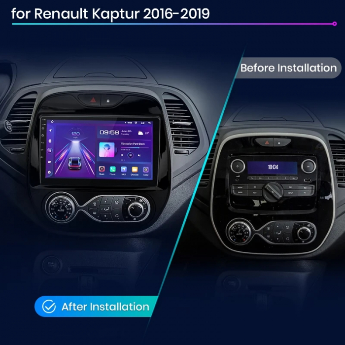 Navigatie Renault Captur (2015-2019) Android 12, 8GB 128GB SIM 4G, Carplay si Android Auto, DSP, Ecran 9 inch [2]