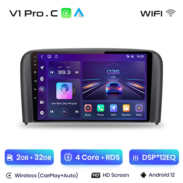 Navigatie Volvo S80 (1998-2006) Android 12, 2GB 32GB Carplay si Android Auto, DSP, Ecran 9 inch [2]