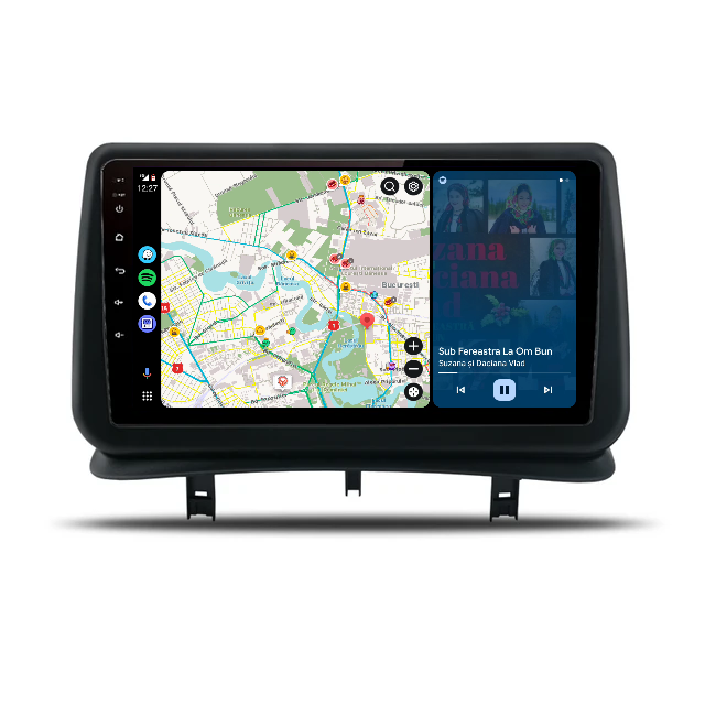 Navigatie Renault Clio 3 (2005-2014), 8GB RAM 128GB ROM, SIM 4G , DSP, Android 12, CarPlay si Android Auto Wi-fi, Youtube, Waze, ecran HD 9 Inch [3]