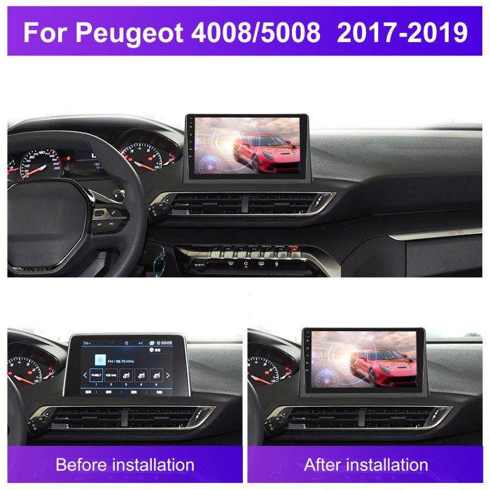 Navigatie Peugeot 4008/5008 (2017-2019), Android 12, 4GB RAM 64GB, SLOT SIM 4G, DSP, Carplay si Android auto, ecran 9 inch [3]