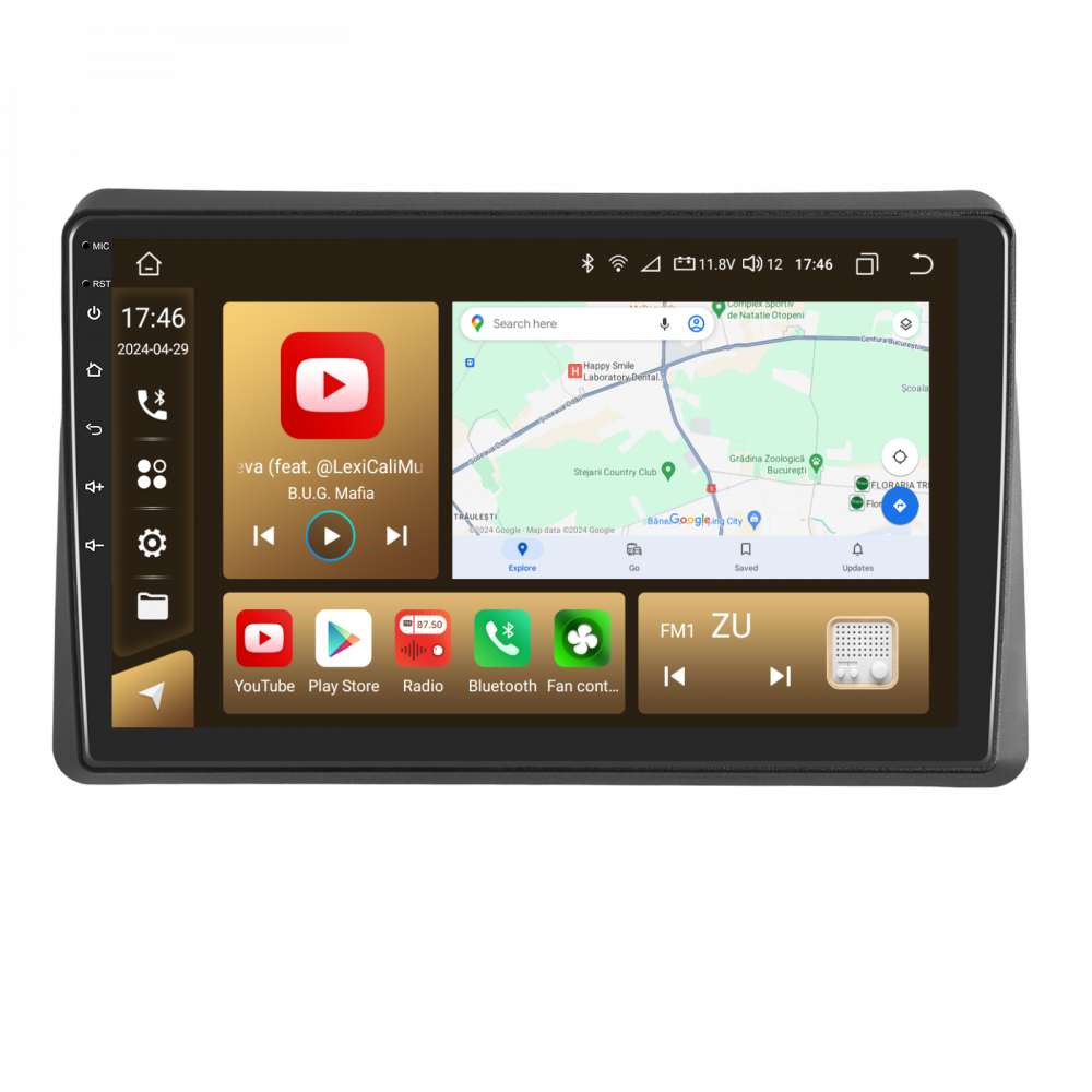 Navigatie Renault Master (2021-2023) cu Android, 8GB RAM 128GB ROM, cu SLOT SIM 4G, DSP, ecran 10.1 Inch,Carplay si Android Auto [1]