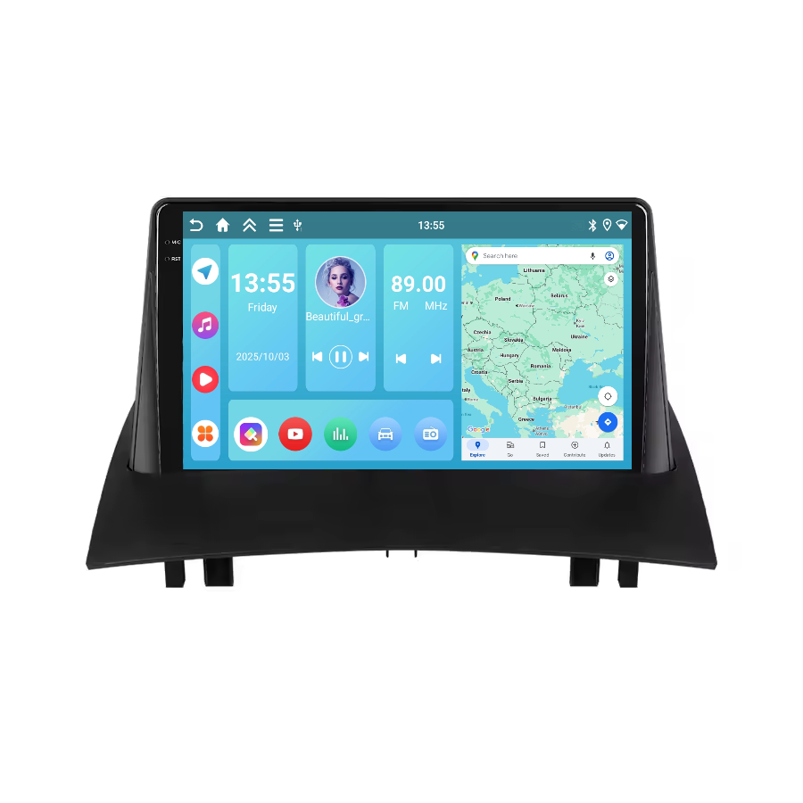 Navigatie Renault Megane 2 (2001-2009), Display INCELL, Android 15, 4GB 128GB, DSP, CarPlay si Android Auto ecran 9 Inch [1]
