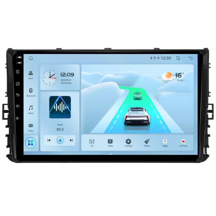 Navigatie Volkswagen T-ROC(2018-2022), Android 12, 8GB RAM 128GB,SLOT SIM 4G, DSP, Carplay si Android auto, ecran 9 inch [5]