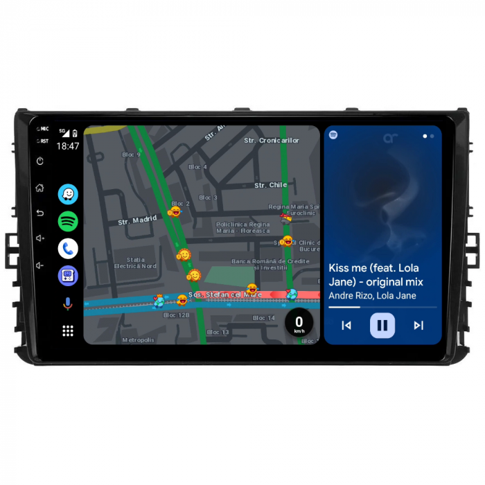Navigatie Volkswagen T-ROC (2018-2022), Android 12, 4GB RAM 64GB,SLOT SIM 4G, DSP, Carplay si Android auto, ecran 9 inch [4]