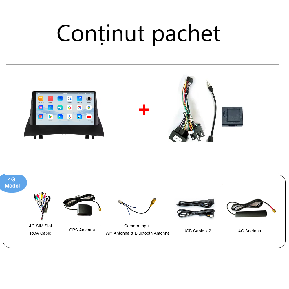 Navigatie Renault Megane 2 (2001-2009) Android 14, 12GB RAM, 256GB ROM, Ecran 9.33 inch 2K QLED [5]