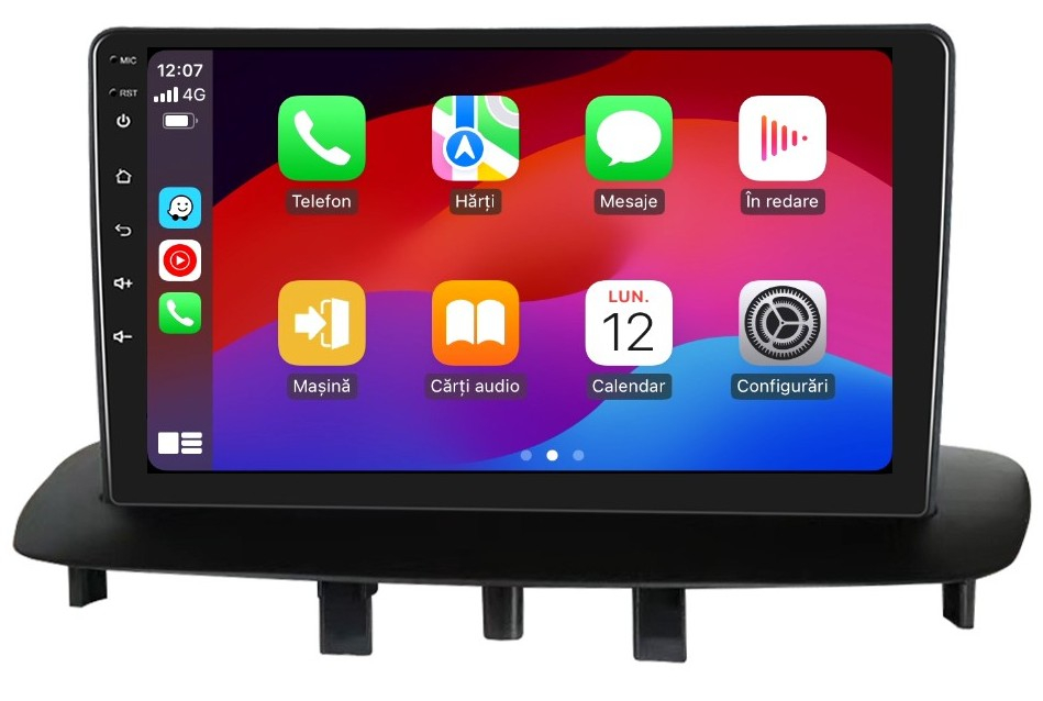 Navigatie Renault Megane 3 | Fluence (2009-2015) cu Android, 4 GB RAM 64 GB ROM, DSP, 4G SIM, ecran 9 Inch,Carplay si Android Auto Wifi [3]