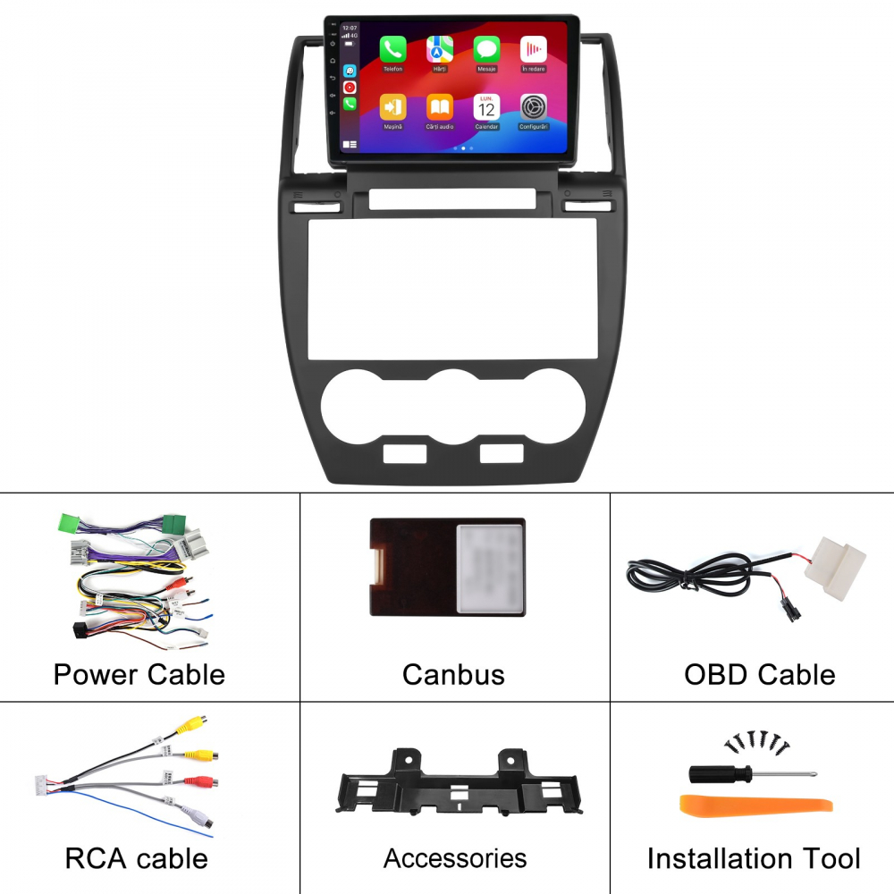Navigatie Landrover Freelander (2007-2012) cu Android, 4 GB RAM 64 GB ROM, DSP, 4G SIM, ecran 9 Inch,Carplay si Android Auto Wifi [10]