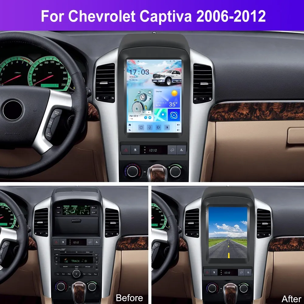 Navigatie Chevrolet Captiva (2006-2012) Tip Tesla, Android 12, 4GB RAM 64GB, SLOT SIM 4G, DSP, CarPlay si Android Auto, ecran 9,7 inch [3]
